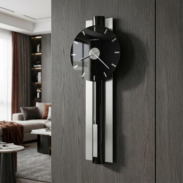 Black Lacquer Pendulum Wall Clock