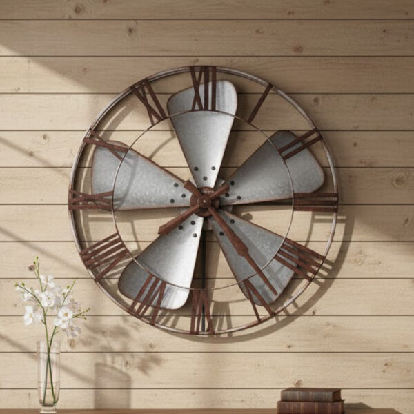 Industrial Fan Wall Clock