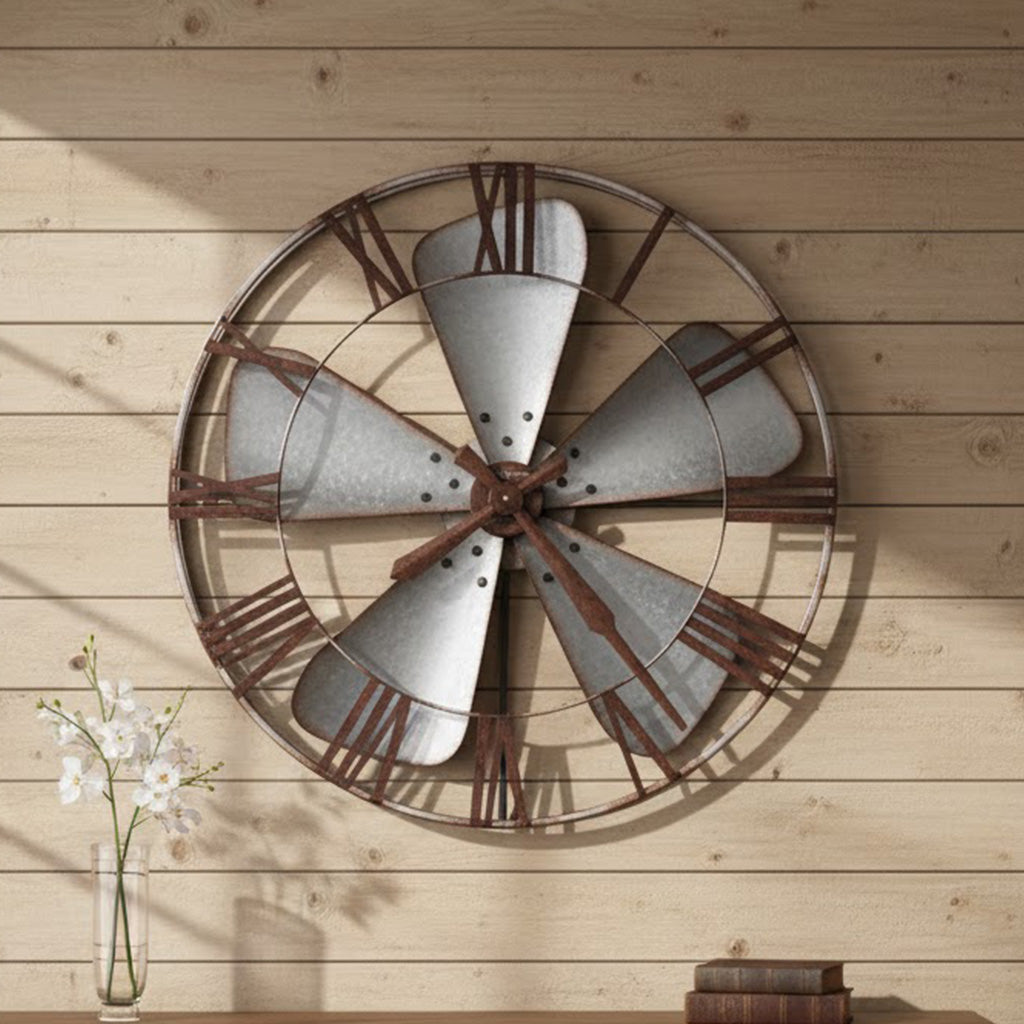 Industrial Fan Wall Clock