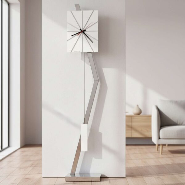 White Sunbeam Floor Clock