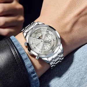 Men's Stainless Steel Waterproof Dress Watch