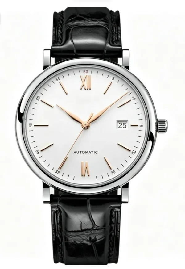 Classic Automatic Mechanical Watch – Leather Strap