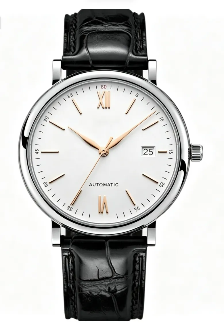Classic Automatic Mechanical Watch – Leather Strap