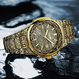 Waterproof stainless steel watch; men's business-style watch.