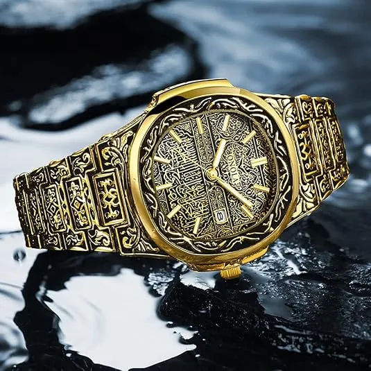 Waterproof stainless steel watch; men's business-style watch.